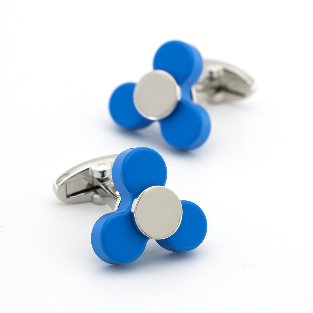 Clover Petals Spinning Cufflinks, picture 2 of 4