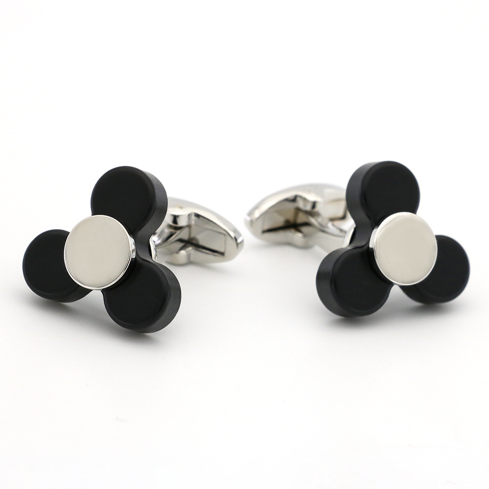 Clover Petals Spinning Cufflinks, picture 3 of 4