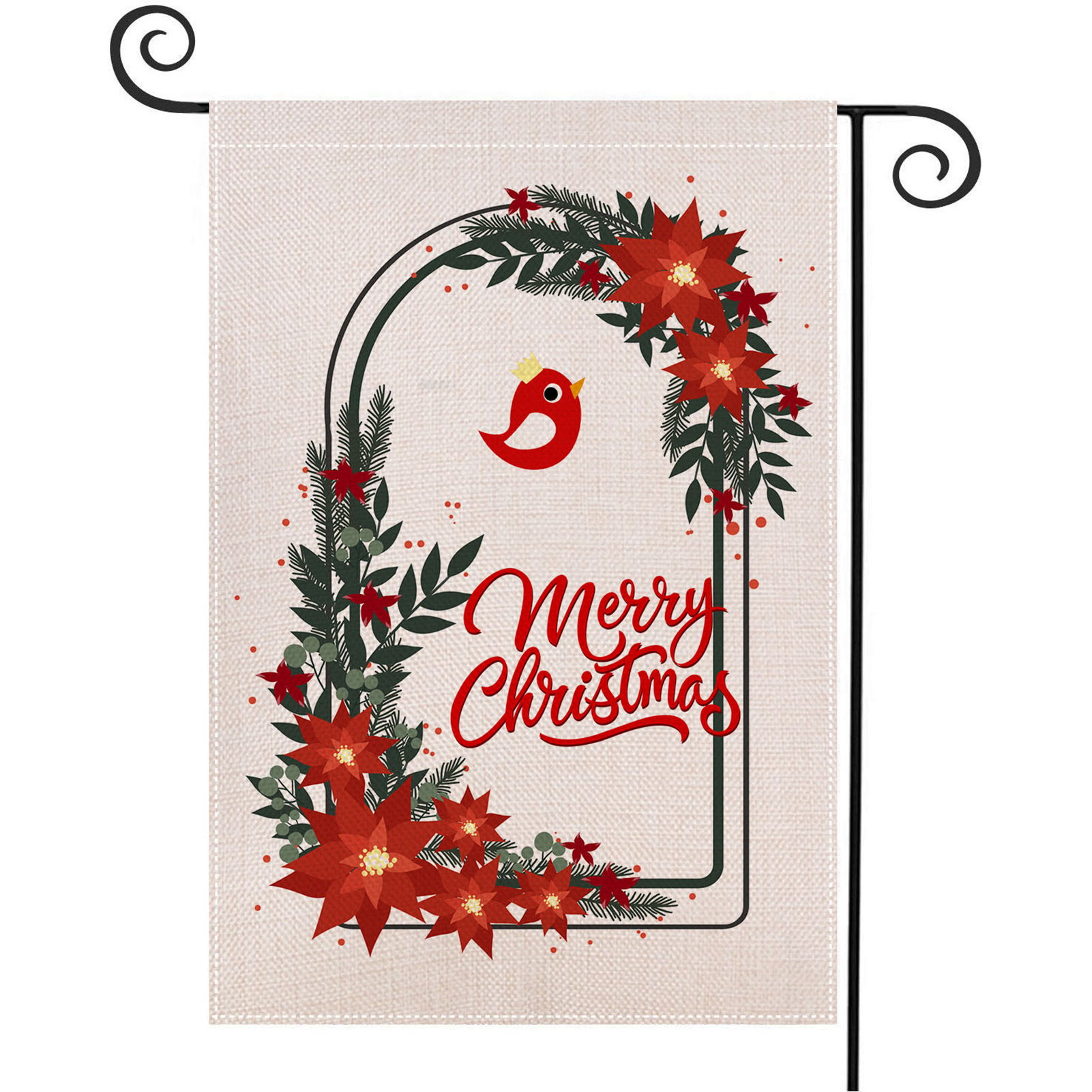 Title 1, Banner Christmas Garden Flag Holiday Celebratio...