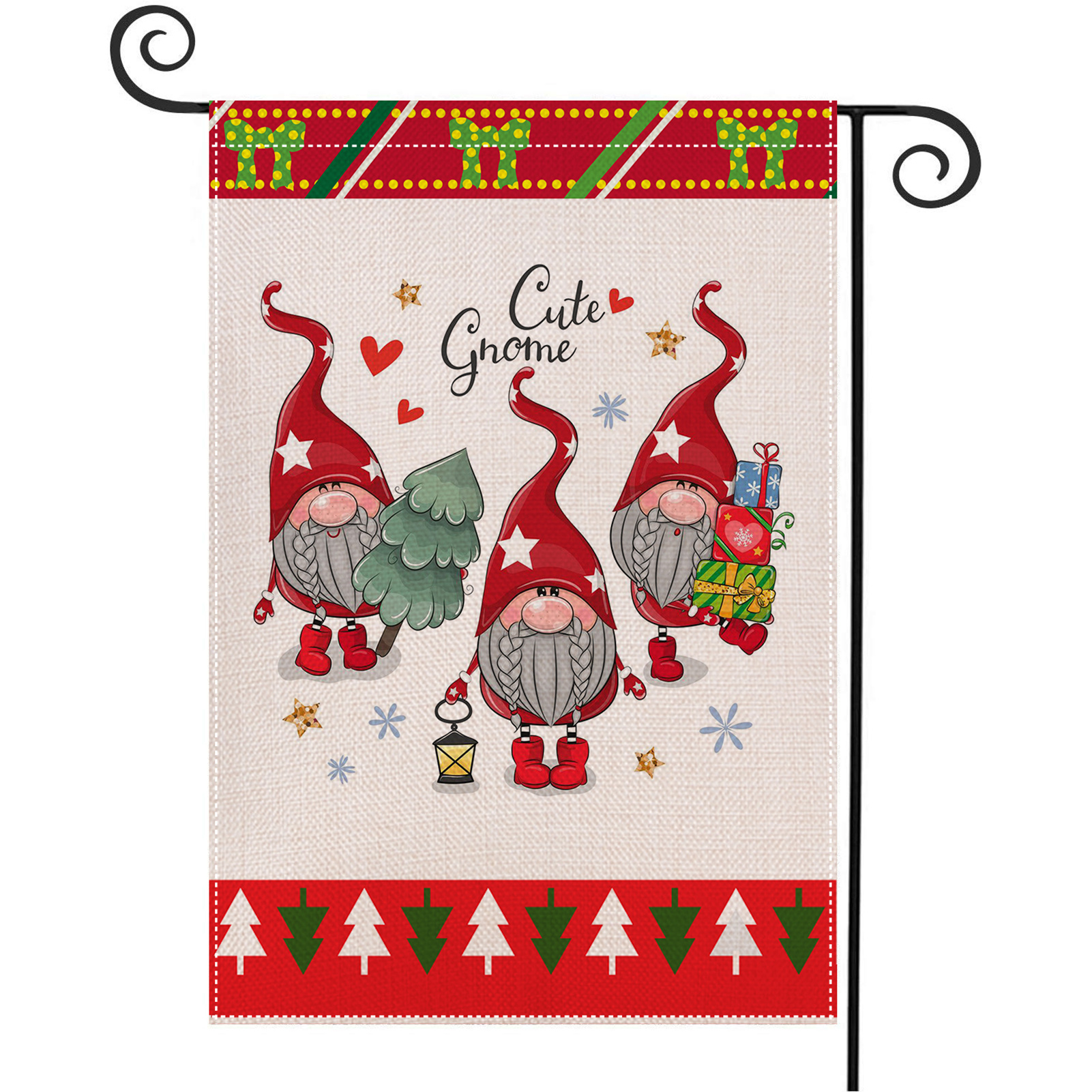 Title 2, Banner Christmas Garden Flag Holiday Celebratio...