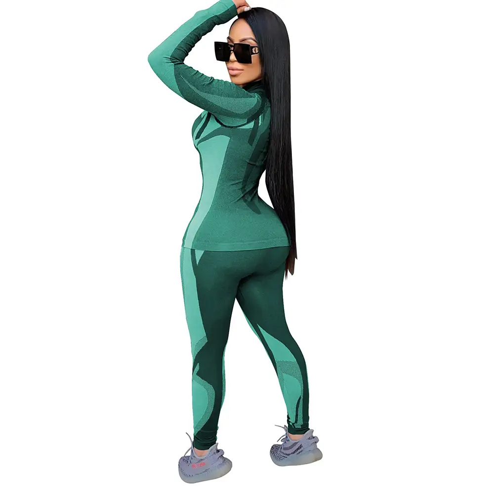 Positioning Printed Trousers Yoga Suit Two-Piece Suit