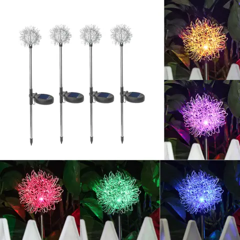 Solar Light Dandelion Plug in Garden Decoration LED