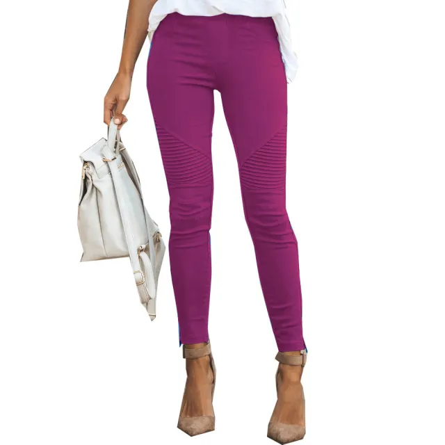 Slim pants pencil pants women's tights elastic Purple - Shop at LoveMi