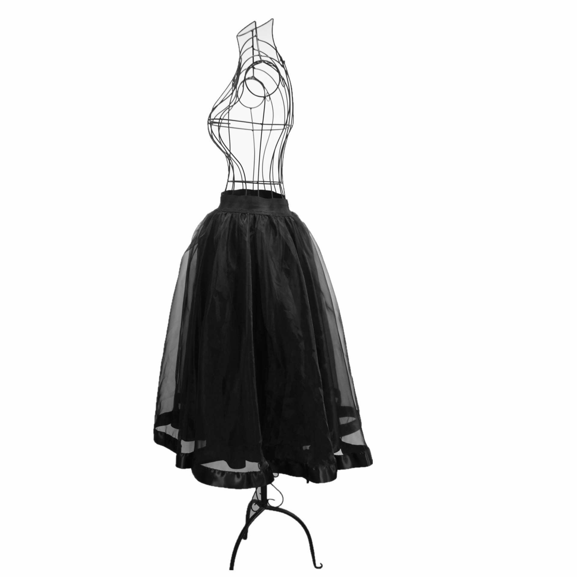 Organza Lolita Tutu Skirt And Black Mesh Skirt