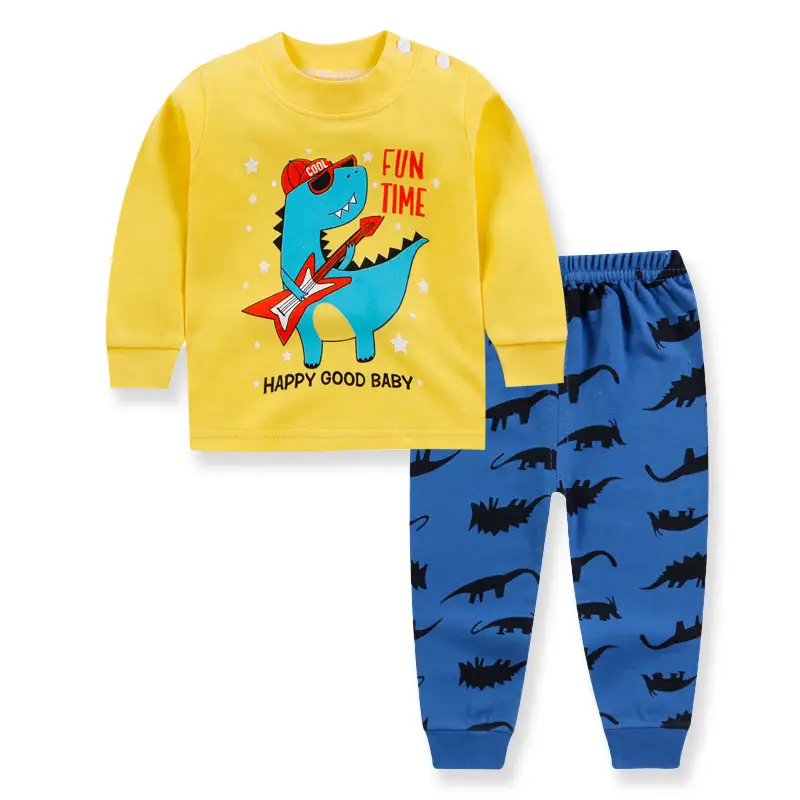 Children's Cotton Long Sleeved Trousers For Home Wear