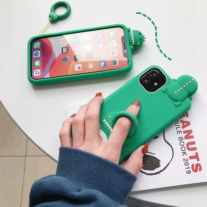 Compatible with Apple, iPhone Xs Small Dinosaur Silicone Phone Case iPhone 11 Cartoon Doll Phone Case