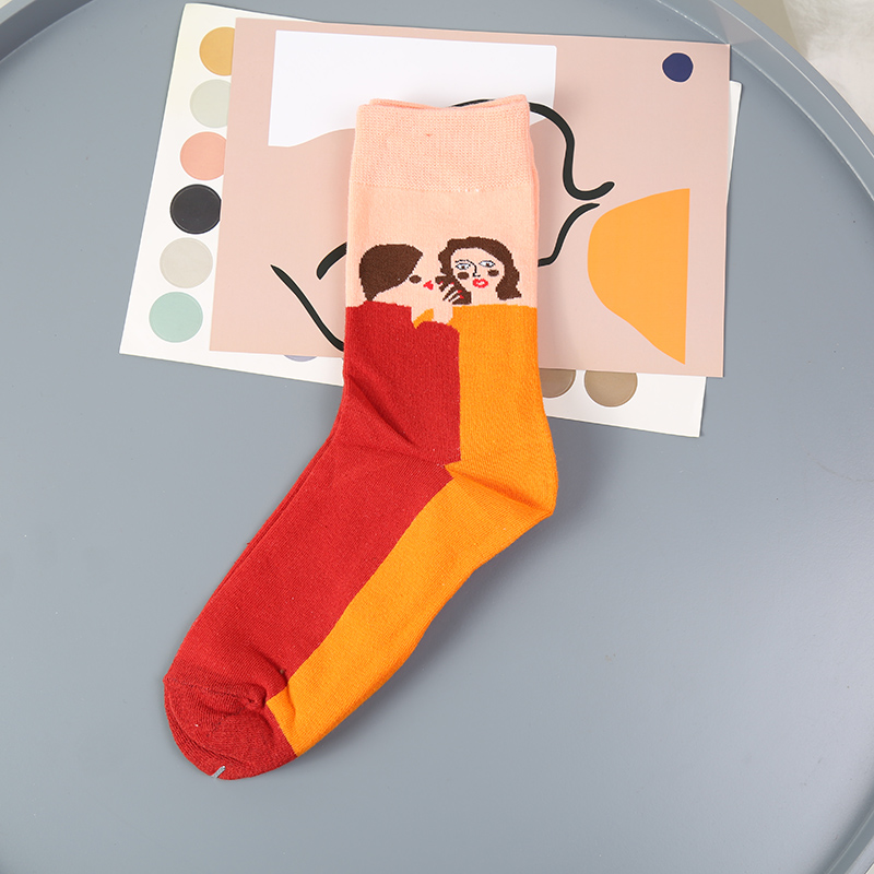 Title 4, Niche Pure Cotton Pile Socks Street Color Match...