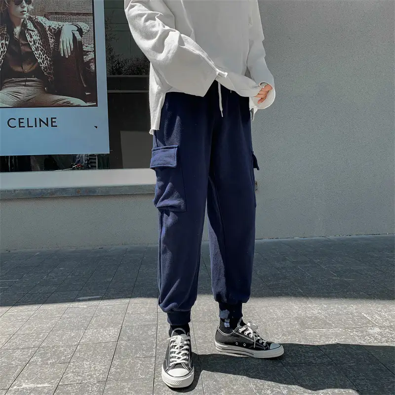 Men's Workwear Drawstring Multi-Pocket Sweatpants