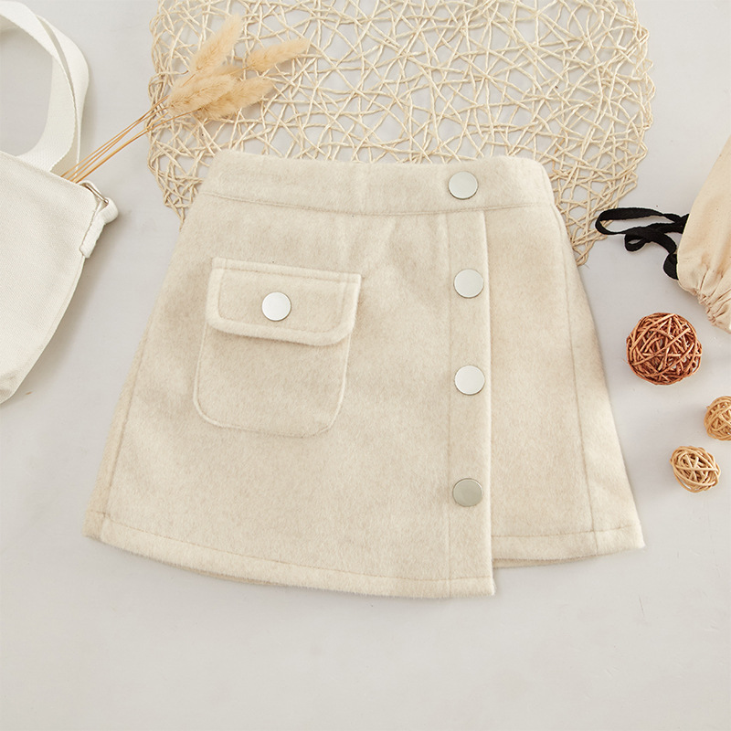 تنورة قصيرة صوفية بتصميم A للأطفال والبنات