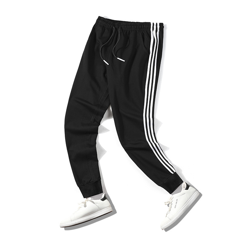 Classic Three Bars Plus Fat Plus Size Small Feet Casual Pants