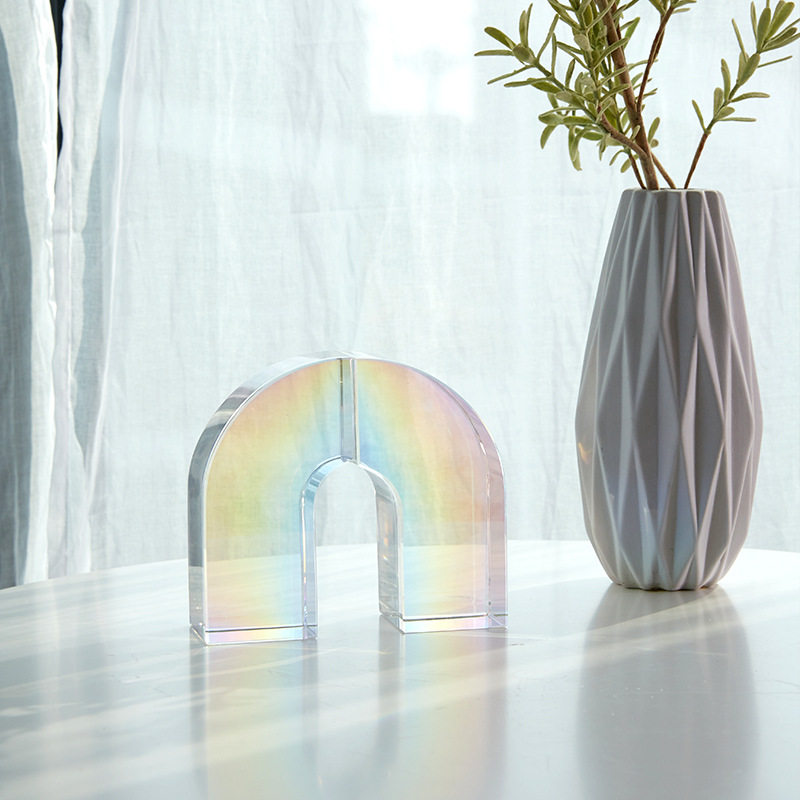 Glass Arch Crystal Bookends, picture 3 of 5