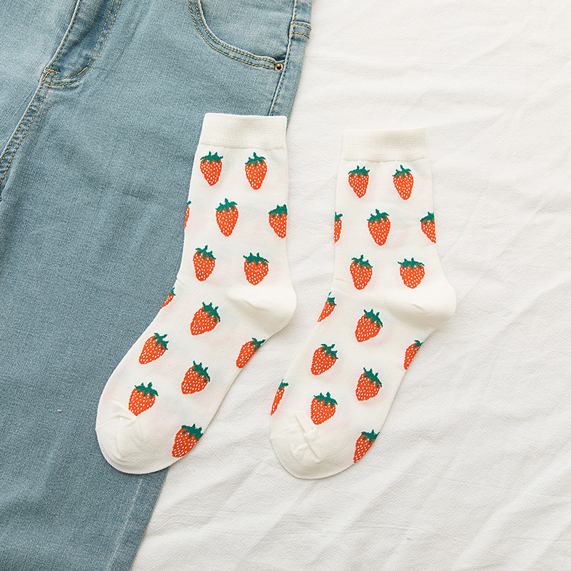 Title 2, Ladies Japanese Cute Fruit Cotton Socks