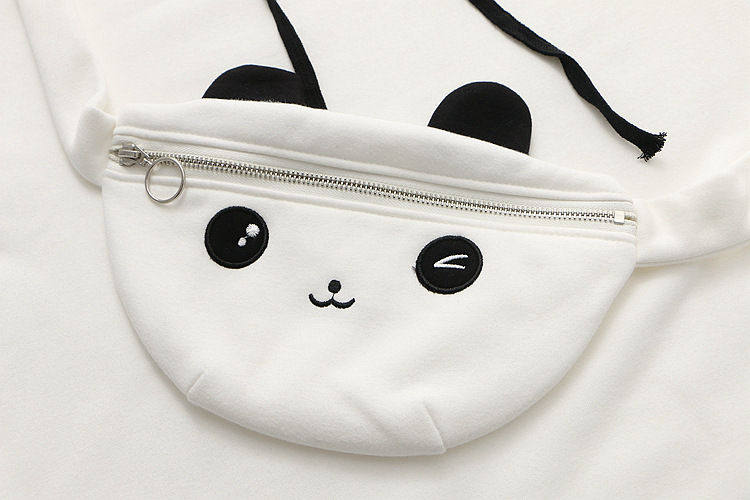 Panda Hoodie with Panda Sling Bag Set Cute