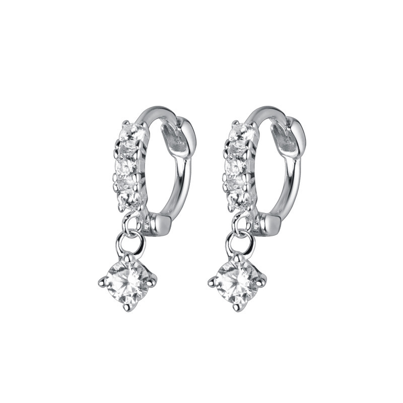 Korean Version Of Simple And Small Diamond Earrings