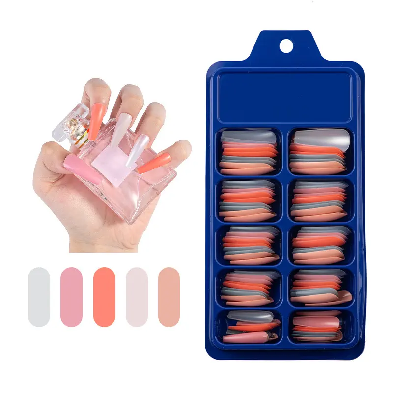 Blue Box Full Stickers Wear Long Ballet Fake Nails