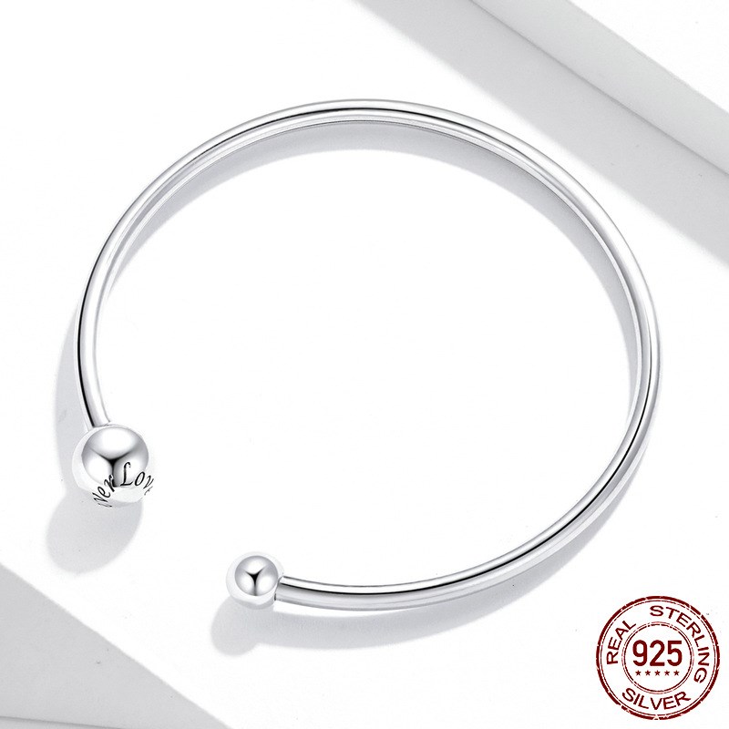 Simple Detachable Buckle Head 925 Sterling Silver Personality Bracelet