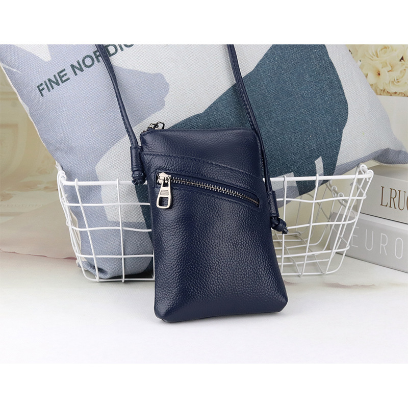 Title 1, Leather Vertical Shoulder Phone Bag Women Messe...