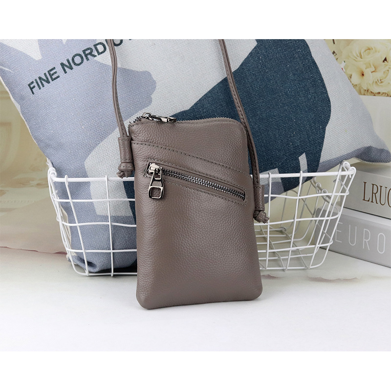 Title 4, Leather Vertical Shoulder Phone Bag Women Messe...