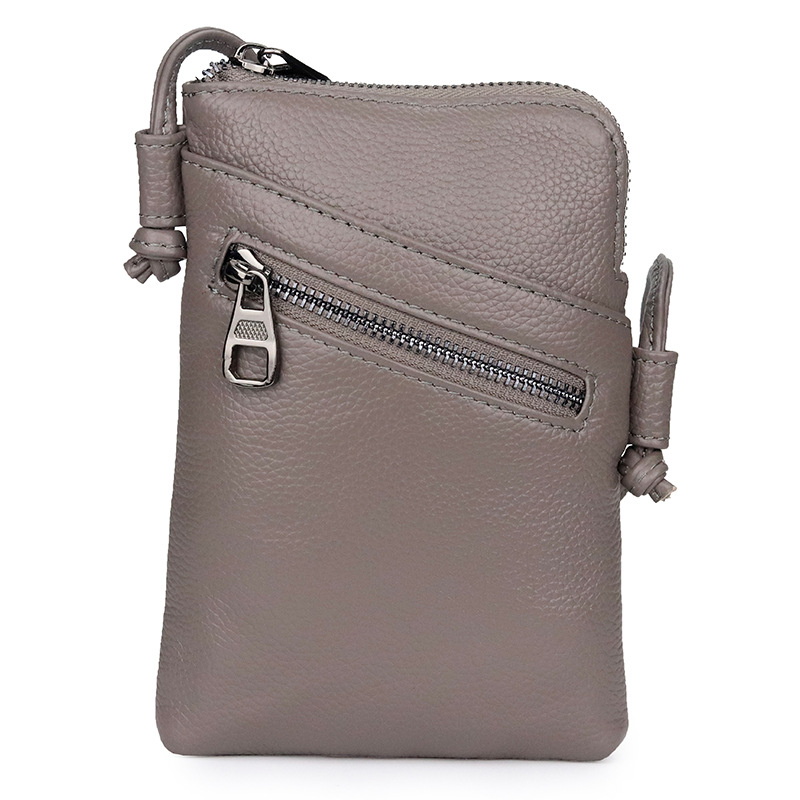 Title 5, Leather Vertical Shoulder Phone Bag Women Messe...