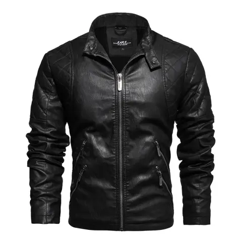 Men's Fashion Trendy Men Autumn and Winter Leather Jackets