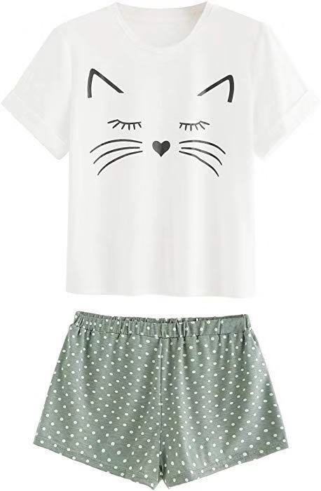 Title 5, Summer Ladies Cat Casual Pajamas