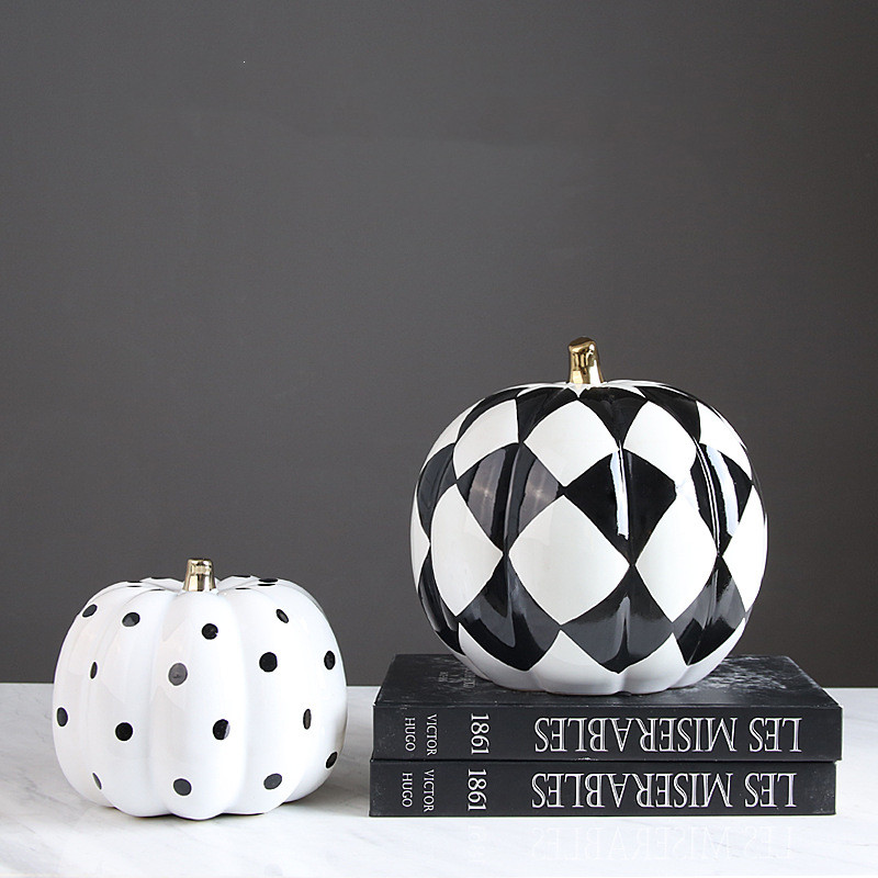 Plating Decal Ceramic Pumpkin Modern American Hotel Model Room Home Decoration