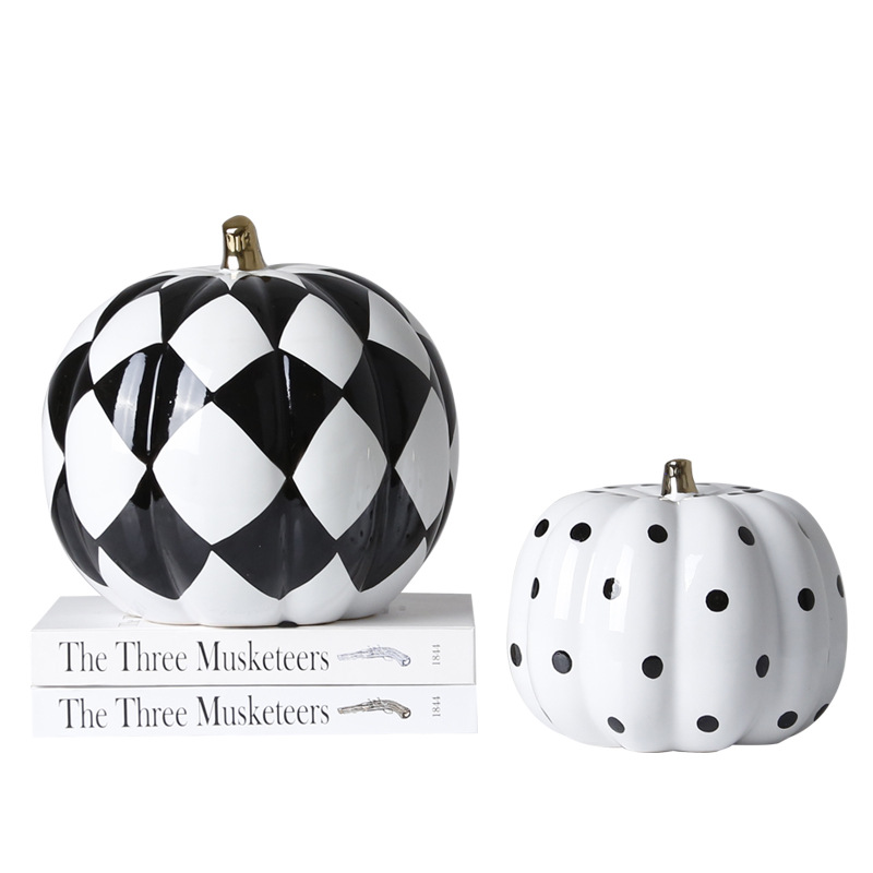 Plating Decal Ceramic Pumpkin Modern American Hotel Model Room Home Decoration