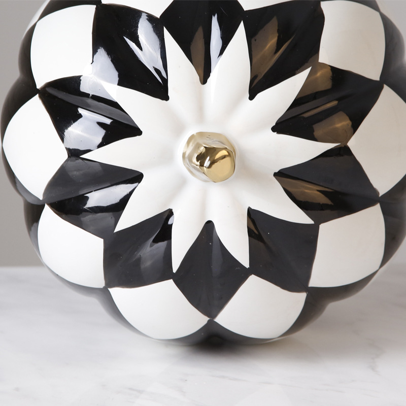 Plating Decal Ceramic Pumpkin Modern American Hotel Model Room Home Decoration
