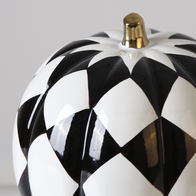 Plating Decal Ceramic Pumpkin Modern American Hotel Model Room Home Decoration