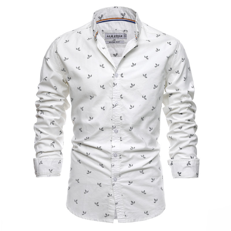 Floral Men's Shirt Slim Casual Printed Shirt