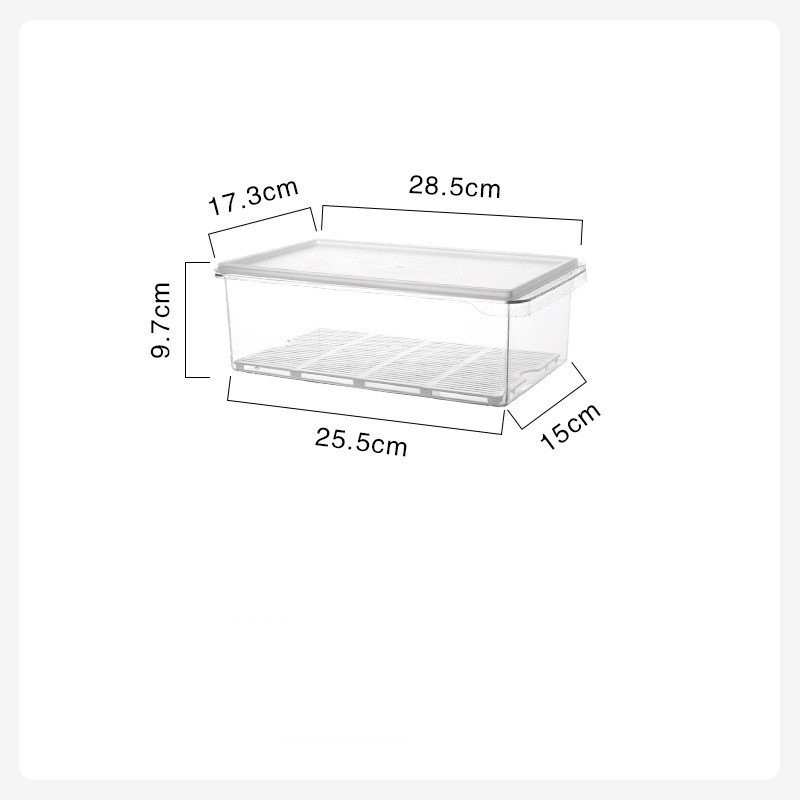 Title 3, Refrigerator Crisper Transparent Plastic Storag...