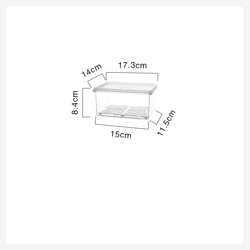 Title 8, Refrigerator Crisper Transparent Plastic Storag...