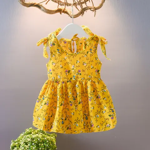 Summer New Girls' Dresses Baby Sleeveless Floral Skirts Children's
