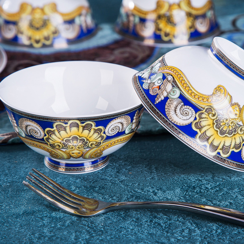 Chinese Style Enamel Bowl And Tableware Set
