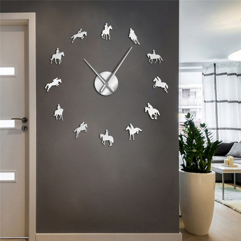 3D Acrylic Mirror Wall Clock, picture 4 of 5