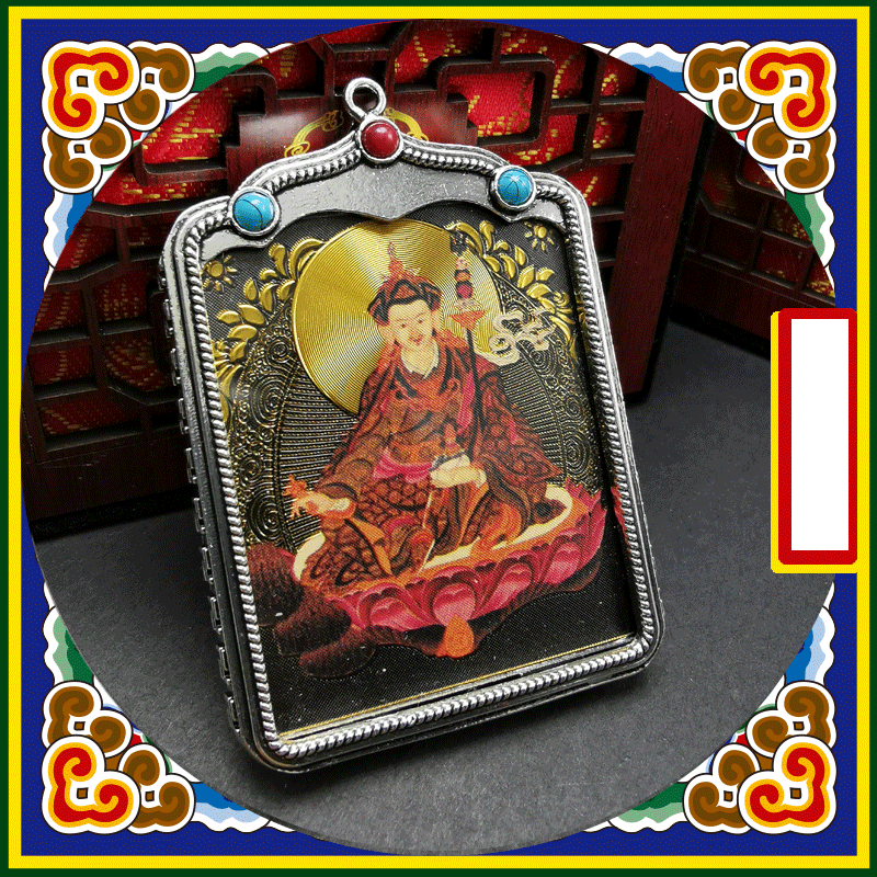 Black Gold Thangka Gawu Box Pendant Necklace