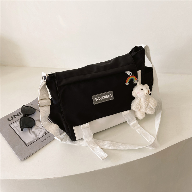Junior High School Cartoon Cute Messenger Bag Japanese Black - Shop at LoveMi