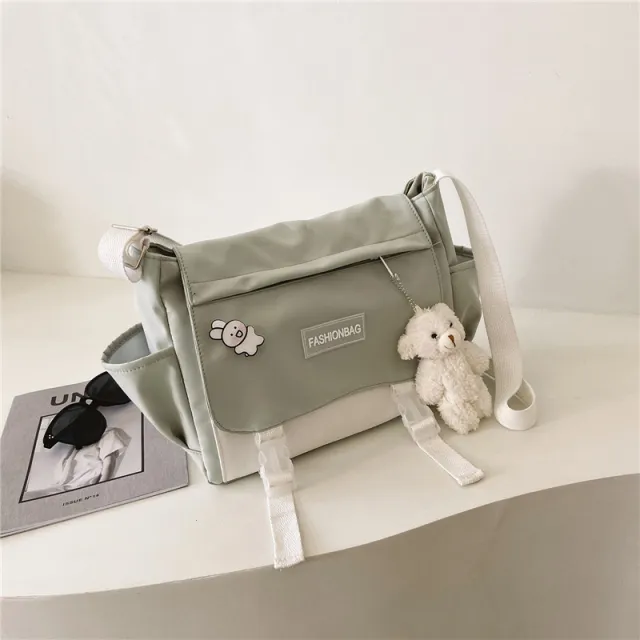 Junior High School Cartoon Cute Messenger Bag Japanese Green - Shop at LoveMi