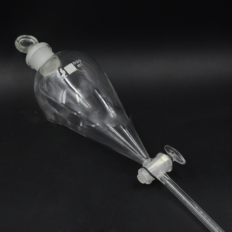 Title 2, Glass Stopper Pear-shaped Separatory Funnel