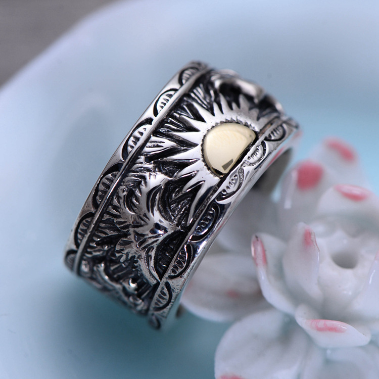 Vintage Men's Ring Indian Eagle Spreads Its Wings
