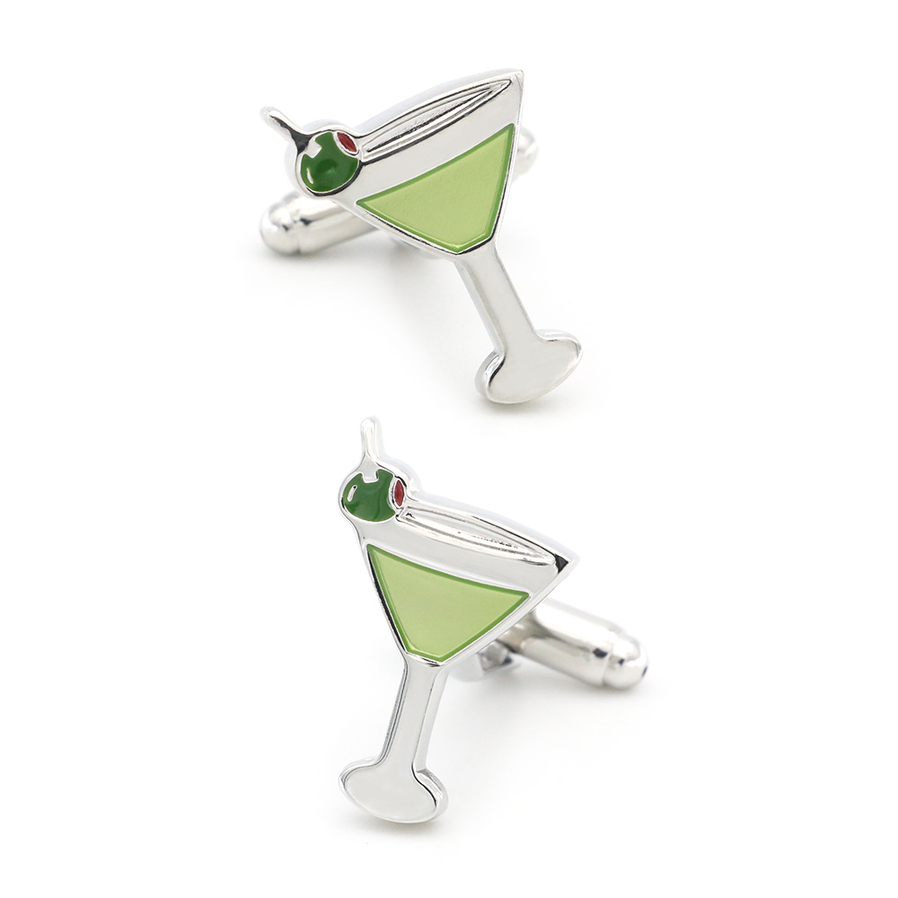 Copper Goblet Wine Glass Cufflinks, picture 3 of 4