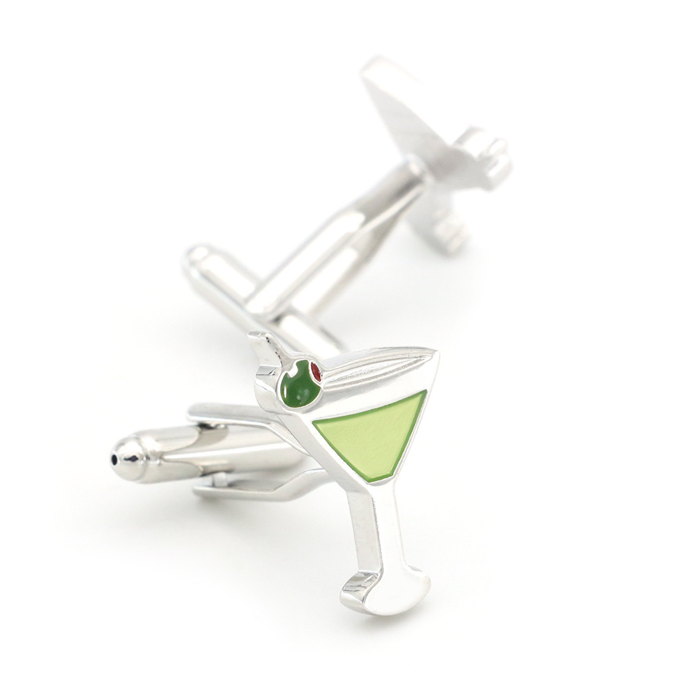 Copper Goblet Wine Glass Cufflinks, picture 2 of 4