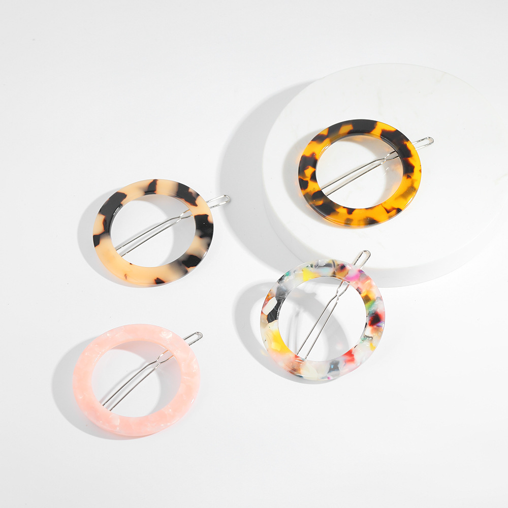 Acrylic Hair Clip Acetate Sheet Marbled Temperament One-word Clip