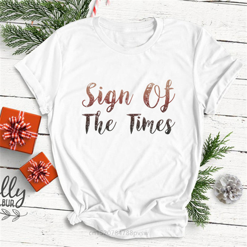 Hip Hop Harry Style Personality Letter Print Women T-shirt Short Sleeve