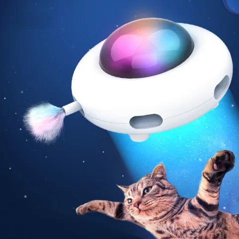 Pet Toy Gravity UFO Smart Teaser Flying Sucer Electric