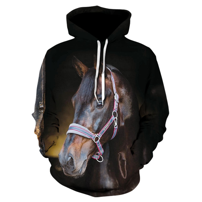 New Digital Print Hoodie European and American Sweater