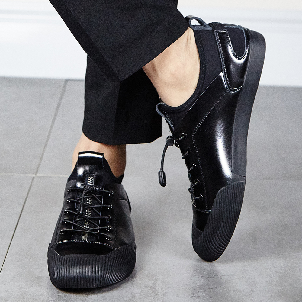 Men's Shoes Casual Lather Shoes Men's Korean Style Personality Young Student Loafers