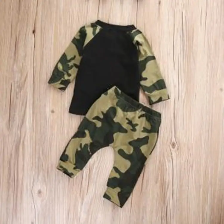 Infant Camouflage Long-Sleeved And Short-Sleeved Suits