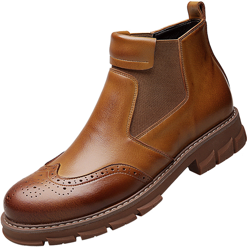 High-Top Shoes Snow Cowhide Boots Tooling Short Boots Brock American Martin