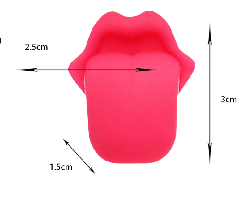 Creative Tongue Marking Number Personalized Silicone Wine Glass Glass Clip Cup Note Tongue Wine Glass Recognizer 6pcs